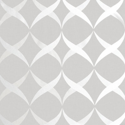 Arthouse Metallic Ogee Silver Wallpaper