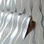 Arthouse Metallic Wave Grey Wallpaper
