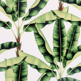 Arthouse Musa Green Tropical Banana Leaf Realistic Feature Wallpaper 909604