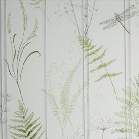 Arthouse Nature Panel Green Wallpaper