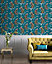 Arthouse Opulent Peacock Teal & Gold Wallpaper