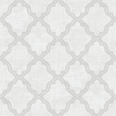 Arthouse Ornate Trellis Grey Wallpaper