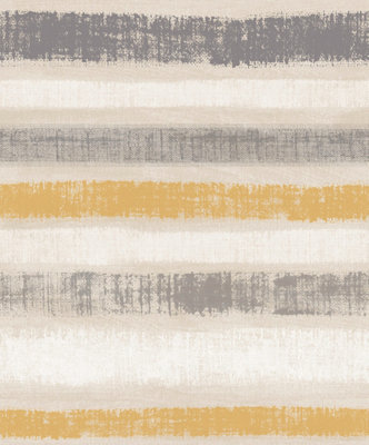 Arthouse Painted Stripe Ochre Wallpaper DIY at B&Q
