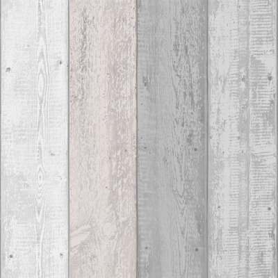 Arthouse Painted Wooden Panel Wallpaper Grey And Blush Pink 902809