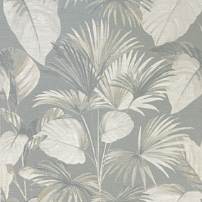 Arthouse Palm Grove Grey Wallpaper
