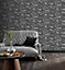 Arthouse Patina Charcoal/Silver Wallpaper