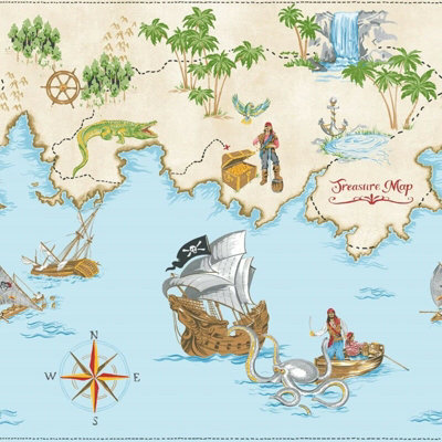 pirat bordsdekoration ahoy