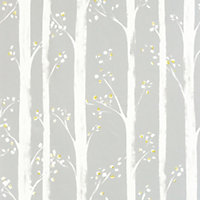 Arthouse Pretty Trees Ochre/Grey Wallpaper