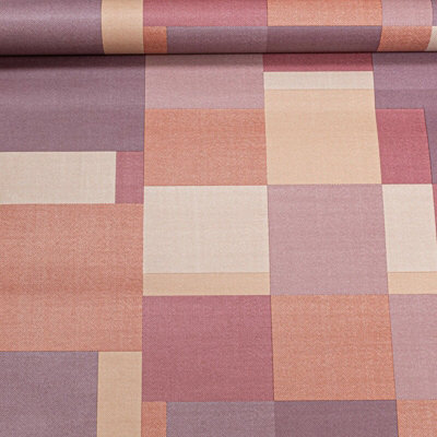 Arthouse Purple Plum Red Beige Geometric Retro Wallpaper Paste the Wall Feature