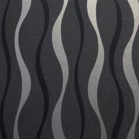 Arthouse Ribbon Geo Black Wallpaper