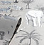 Arthouse Safari Lagoon Grey Wallpaper