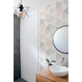 Arthouse Scandi Triangle Pink Wallpaper