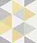 Arthouse Scandi Triangle Yellow Wallpaper