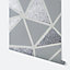 Arthouse Sequin Fragments Silver & Grey Wallpaper