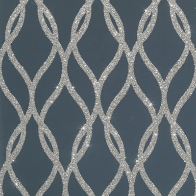 Arthouse Sequin Trellis Navy/Silver Arthouse