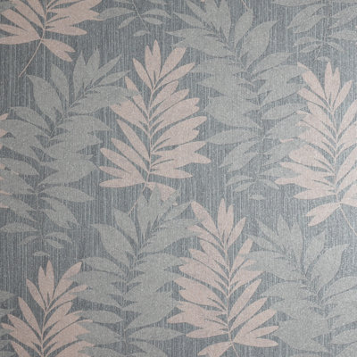 Arthouse Stardust Palm Pink/Grey Wallpaper