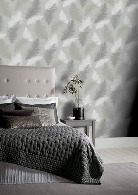 Arthouse Sussurro Grey Wallpaper