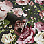 Arthouse Tapestry Floral Charcoal/Pink Wallpaper