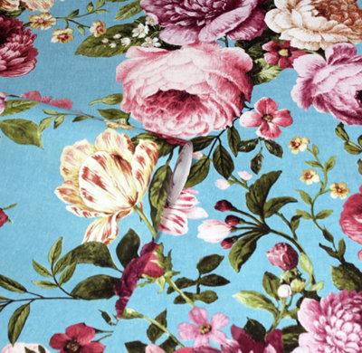 Arthouse Tapestry Floral Teal/Pink Wallpaper