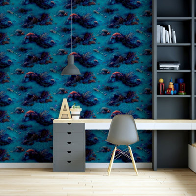 Arthouse Under The Sea Blue Colourful Fish Print Wallpaper 923808