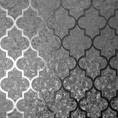 Arthouse Velvet Trellis Gunmetal Wallpaper