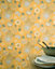 Arthouse Vintage Bloom Mustard Yellow Wallpaper