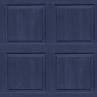 Arthouse Washed Panel Navy Wallpaper