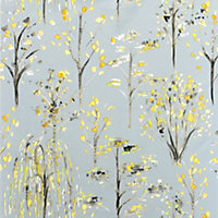 Arthouse Watercolour Tree Grey/Ochre Wallpaper
