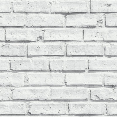 Arthouse White Brick Wallpaper