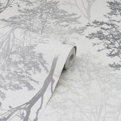 Arthouse Wildwood Mono Wallpaper