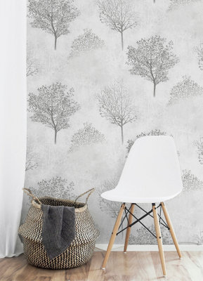 Arthouse Wonderland Mono Wallpaper