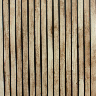 Sticker Brown Wood Planks as Background or Texture, Natural