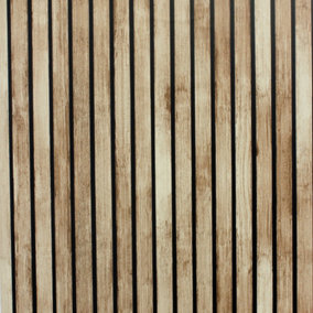 Arthouse Wood Slats Natural Wallpaper