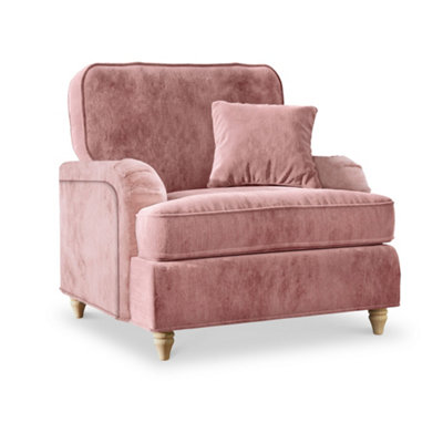 Arthur Plum Armchair for Living Room - Fully Assembled By Roseland Furniture