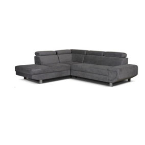 Artic Sofa-Bed with Storage Left Hand Facing Corner in Grey