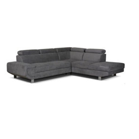 Artic Sofa-Bed with Storage Right Hand Facing Corner in Grey