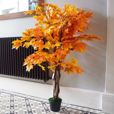 Artificial 125cm Orange Maple Acer Extra Large Tree