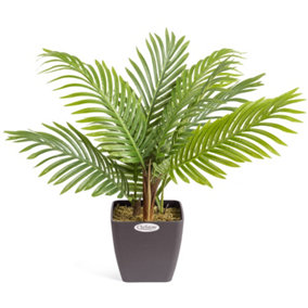 Artificial Areca Palm Tree Natural Looking Faux Plant in Pot 2ft