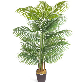 Artificial Areca Palm Tree Natural Looking Faux Plant in Pot 5ft