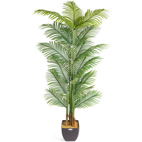 Artificial Areca Palm Tree Natural Looking Faux Plant in Pot 6ft