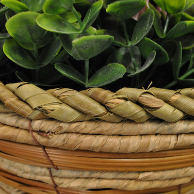 Artificial Azalea Topiary Hanging Baskets 25cm (Set of 2)