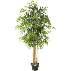 Artificial Bamboo Plant Large Potted Home Office Decoration 5ft Christow