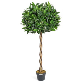 Artificial Bay Tree Large Potted Indoor Outdoor Topiary Decoration 4ft