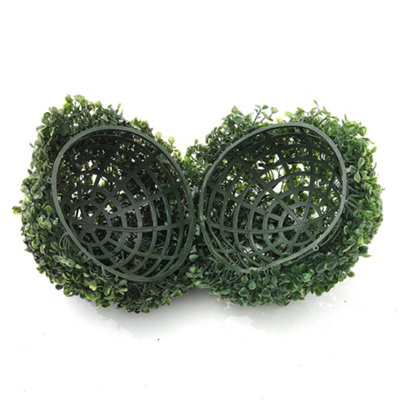 Artificial Boxwood Ball Topiary Trees Potted Decorative Plant Outdoor and Indoor Décor (28cm) - 5