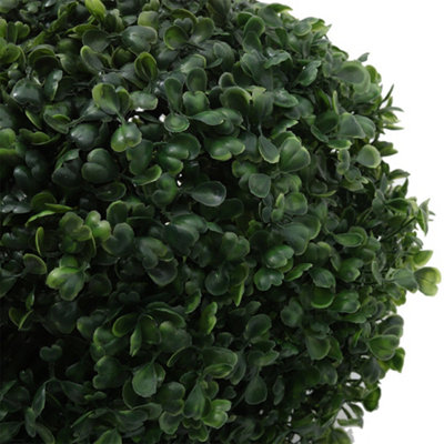 Artificial Boxwood Ball Topiary Trees Potted Decorative Plant Outdoor and Indoor Décor (28cm) - 6