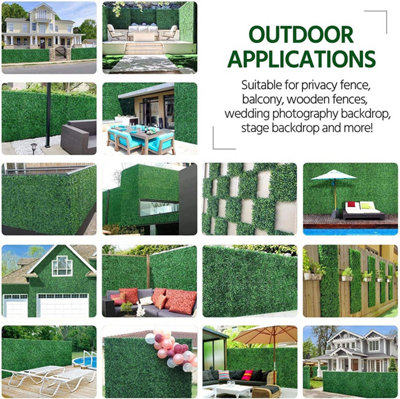 Artificial Boxwood Topiary Artifical Grass Screen Fencing Hedge Panels ...