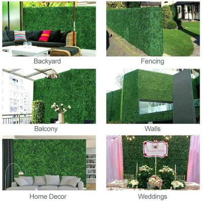 Artificial Boxwood Topiary Artifical Grass Screen Fencing Hedge Panels ...