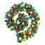 Artificial Christmas Garland Pine Cones Red Bauble Green Garland with LED Lights 270 cm