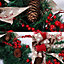 Artificial Christmas Swag Ribbon Bow Red Berries Pine Cone Christmas Decoration Xmas Ornament