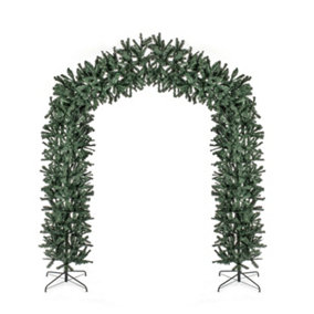 Artificial Christmas Tree Door Arch Garland Plain Green Decoration 2.4M